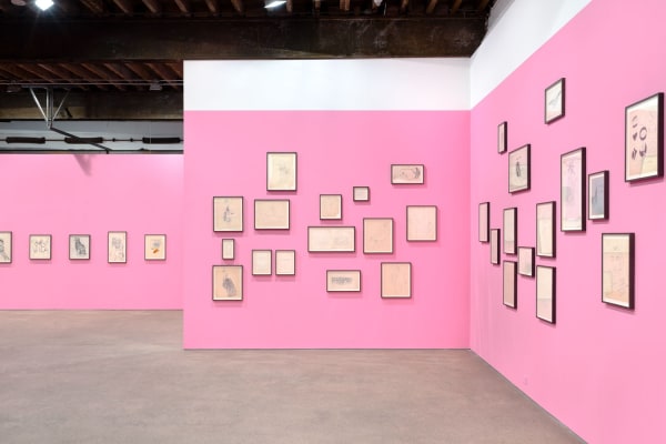 Installation view of Andy Warhol's solo show, featuring 170 of the artist's drawings. More from the image-disseminator, Andy Warhol.