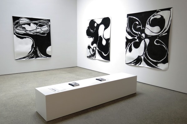 Installation view of Wilhelm Sasnal's solo show titled Lava.