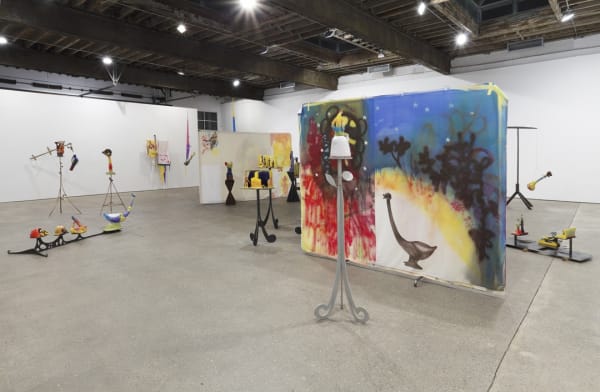 Installation view of Alessandro Pessoli's fifth solo show at Anton Kern Gallery. Another shot of the installation.