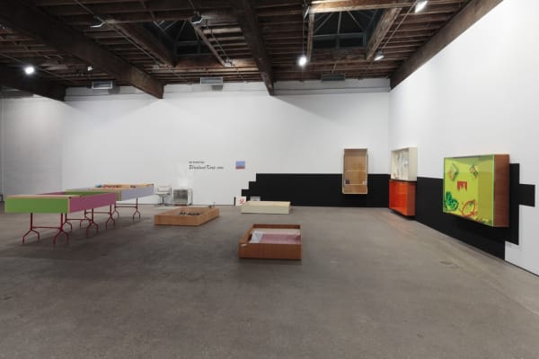 Installation view of Manfred Pernice's show titled Prezzi. View of the show.