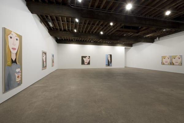 Installation view of Brian Calvin's third solo show at Anton Kern Gallery. A few more works shown.