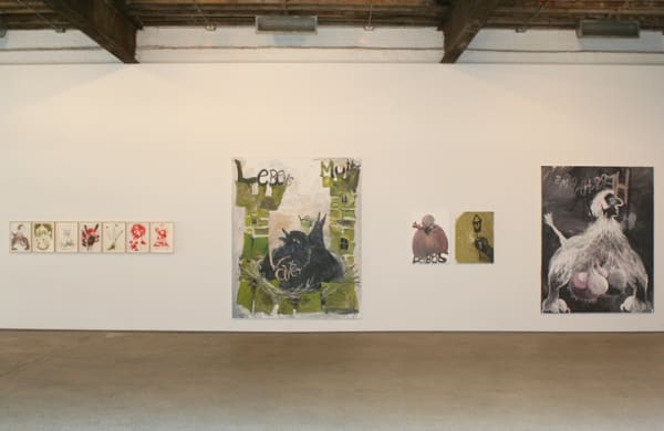 Installation view of Bendix Harms' solo show entitled Lenenslieben or Loves of Life. A few works shown.