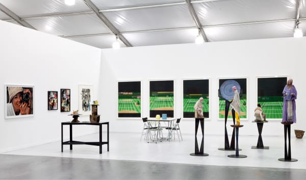 Installation view of the Anton Kern booth at Frieze New York 2013.