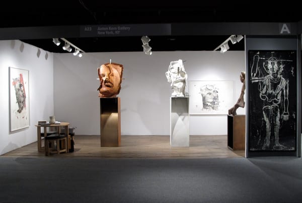 Installation view of the Anton Kern booth at ADAA 2012, featuring a solo show from Matthew Monahan.
