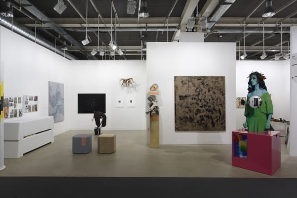 Installation view of the Anton Kern booth at Basel 2009. Many works featured.