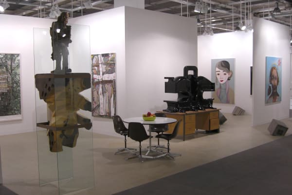 Installation view of the AKG booth at Basel 2008, featuring sculptures by Matthew Monahan.