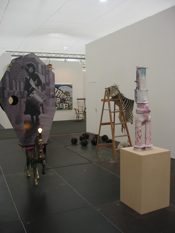 Installation view of the Anton Kern Booth at Frieze London 2006. Michael Joo and Lothar Hempel featured.