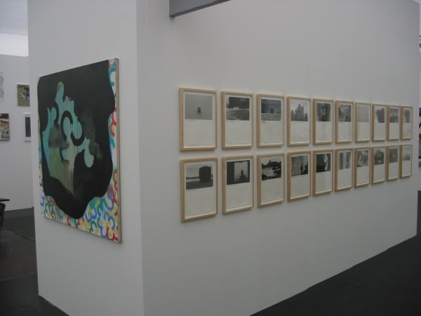 Installation view of the Anton Kern Booth at Frieze London 2006. David Shrigley's text photos.