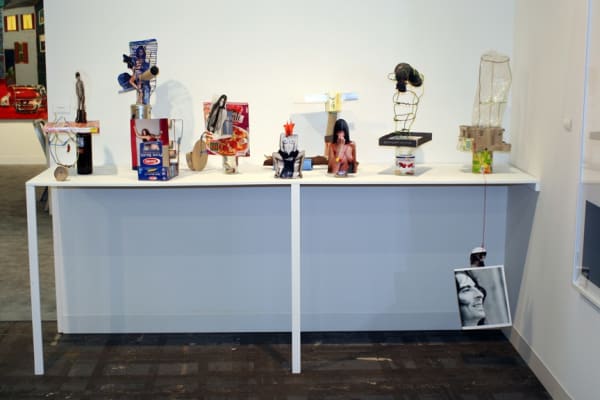 Installation view of the AKG Booth at the Armory Show, 2009. Multiple John Bock works featured.