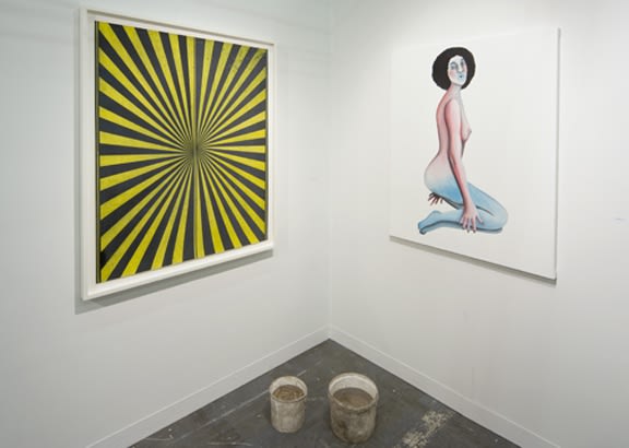 Installation view of the Anton Kern booth at the Armory Show 2008. Dan McCarthy featured.