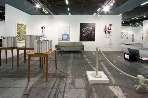 Installation view of the Anton Kern booth at the Armory Show 2008. Many works featured.