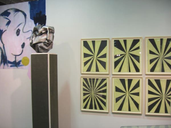 Installation view of the Anton Kern booth at the Armory Show 2005. Mark Grotjahn and Matthew Monahan featured.