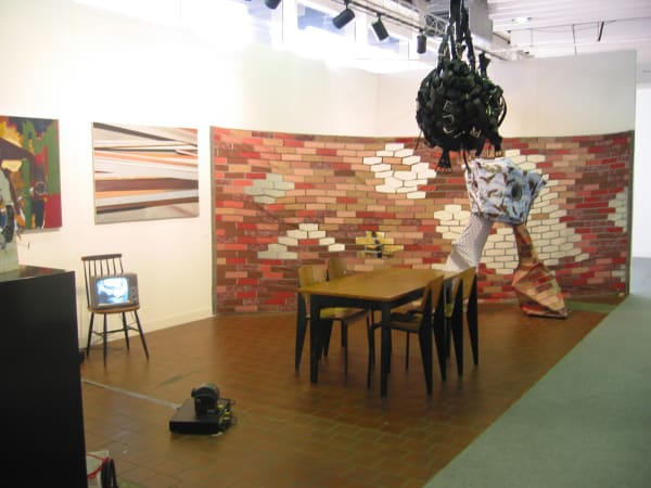 Installation view of the Anton Kern booth at the Armory Show 2004. Many works featured.