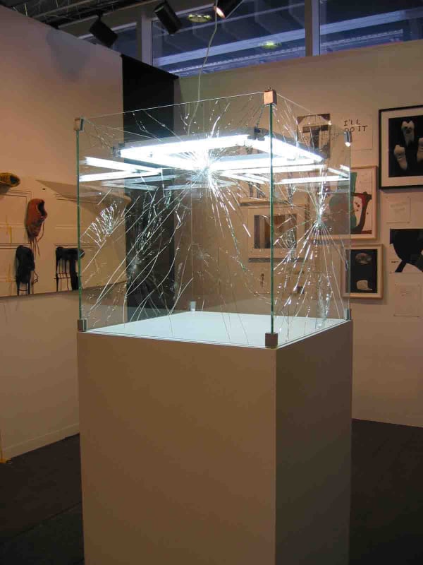 Installation view of the Anton Kern booth at the Armory Show 2003, featuring a few pieces