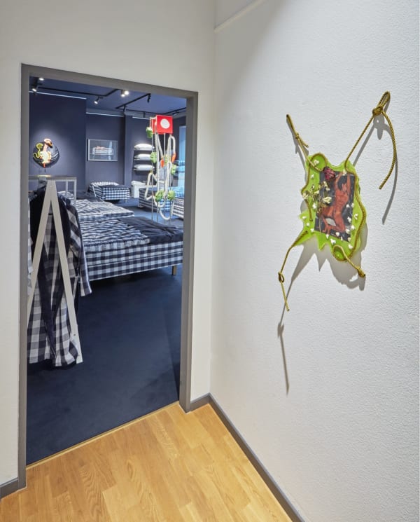 Installation view of Yuli Yamagata's show at Art Basel Parcours. A few works shown.