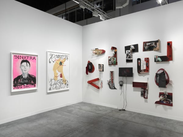 Installation view of day three at Art Basel Miami. Bock collages featured.
