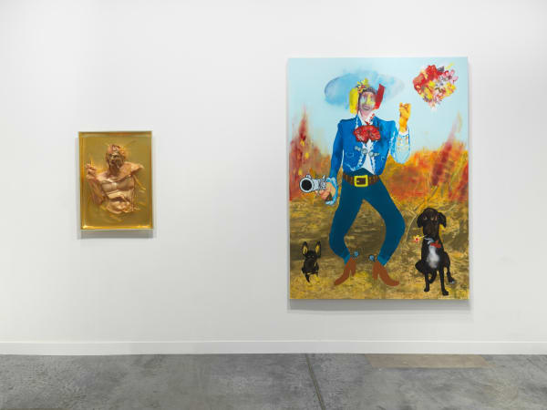 Installation view of day three at Art Basel Miami. Monahan and Pessoli featured.