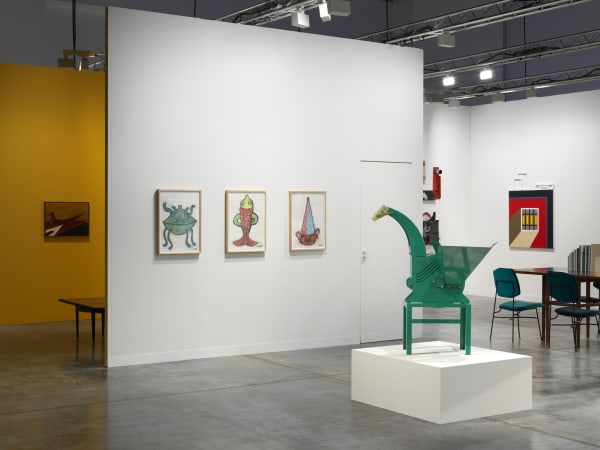 Installation view of day three at Art Basel Miami. Marepe sculpture and flat works featured.
