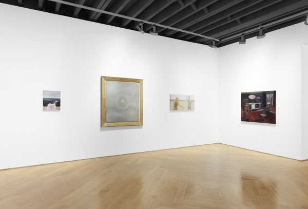 Installation view #2 of Merlin James "Far and Near" at Anton Kern Gallery