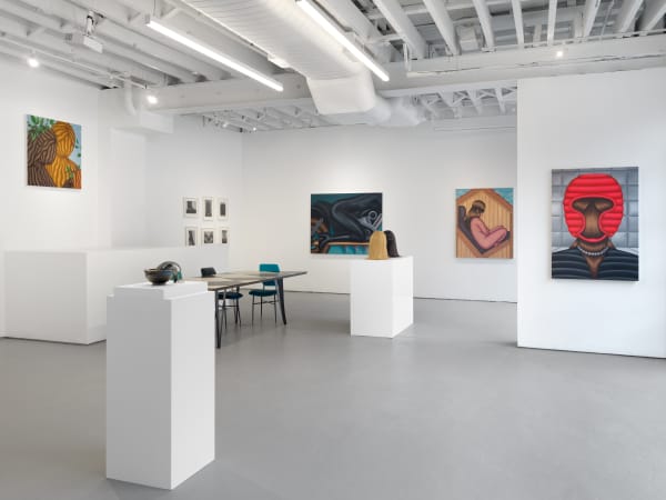 Julie's exhibition downtown at 198 Allen Street. Initially conceived as a solo booth at FIAC. Many works shown, both sculptural and painted.