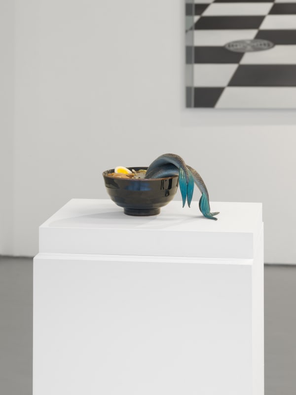 Julie's exhibition downtown at 198 Allen Street. Initially conceived as a solo booth at FIAC. Close up of Julie's "Last Embrace," a sculpted bowl of ramen.