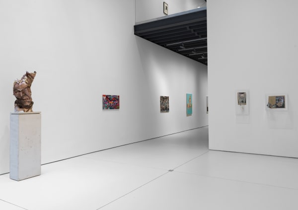 Installation view of the gallery's exhibition 'Old Technology.' A group exhibition--the first after closures due to the pandemic. Four smaller works shown.