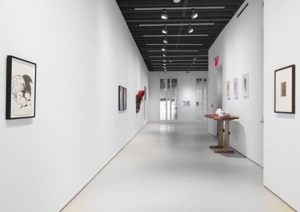 Installation view of the gallery's exhibition 'Old Technology.' A group exhibition--the first after closures due to the pandemic. Many works shown.