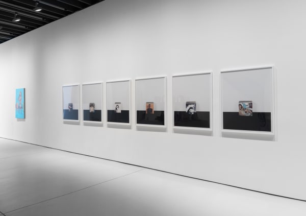 Installation view of the gallery's exhibition 'Old Technology.' A group exhibition--the first after closures due to the pandemic. Anne Collier's Smoking Portfolio series featured here.
