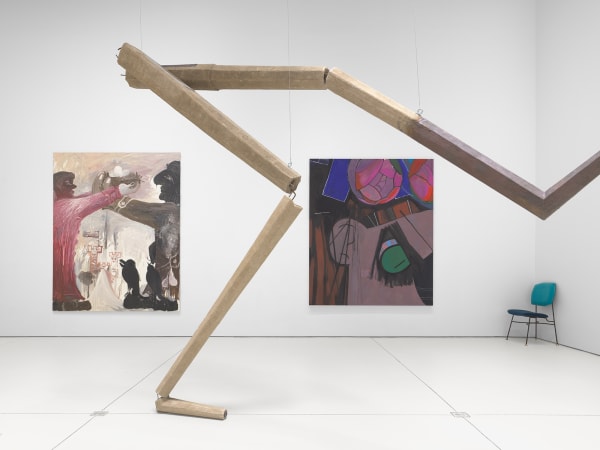 Install view floor 1. Richard Hughes, Bendix Harms, Ellen Berkenblit.