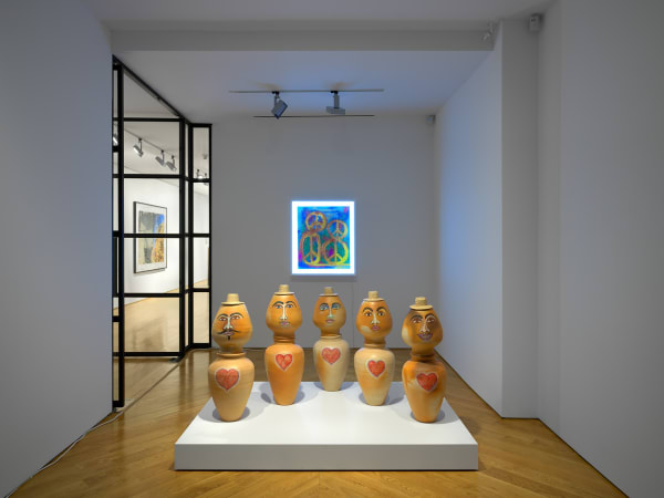 Marepe and Chris Martin in the third floor viewing room.