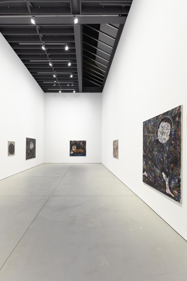 Installation view of frozen exhibition, showcasing five of Gronemeyer's works on the first floor.