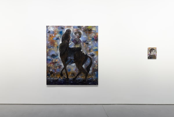 Installation view of frozen show, showcasing Gronemeyer's 2017 work cop de theatre.