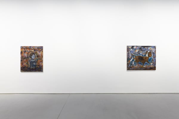 Installation view of frozen show, two works shown.