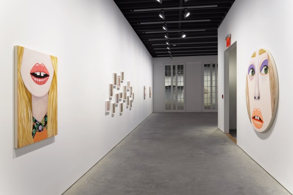 Installation view of Alessandro Pessoli's show Against Me. Second floor view.