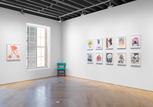 Installation view of Bendix Harms solo show titled Amen. Third floor view.