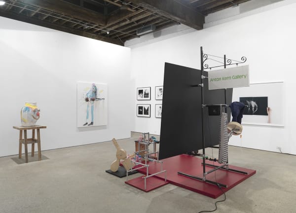 Installation view of Implosion, a 20 year anniversary show featuring all 28 artists on the Anton Kern Gallery roster. Some works featured.