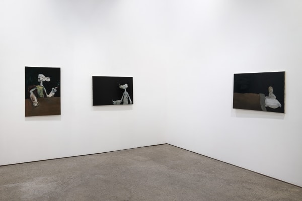 Installation view of Brian Calvin's show of Early Works.