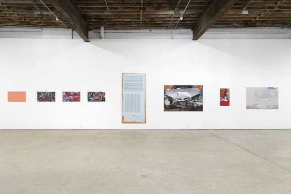 Installation view of Eberhard Havekost solo show titled Expulsion from Paradise Freeze. A few more works presented.