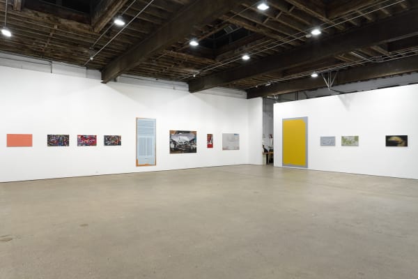 Installation view of Eberhard Havekost solo show titled Expulsion from Paradise Freeze. Several works featured.