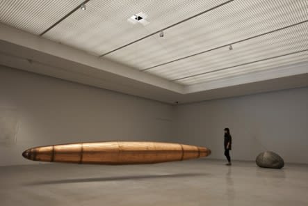 Floating Form Invisible Axis 2015 Copper And Stone 450 H X940X100Cm