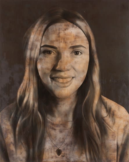 Scarlett Johansson 2014 Acrylic And Iron Powder On Canvas 250X200Cm