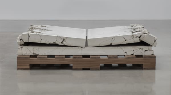 Folded Concrete Gate Fold Concrete On Walnut Pallet 33 H X127X94Cm 2017