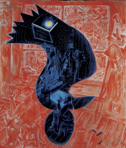 JÖRG IMMENDORFF, LOOK AT THE RIGHT TIME, 1995