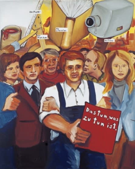 Das Tun Was Zu Tun Ist 1972 Dispersionsf Auf Leinwand 145X240Cm 2 Part