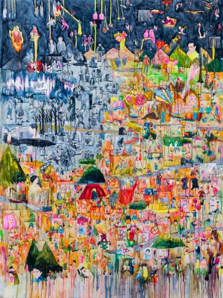 Noh Sangho Theres A Town Where All The People Have Had To Keep Their Eyes Closed Since They Were Born 2016 260X190Cm