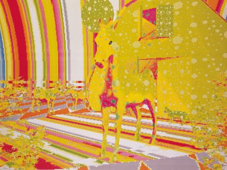 CODY CHOI, DATABASE PAINTING; HORSE #00-1, 1999