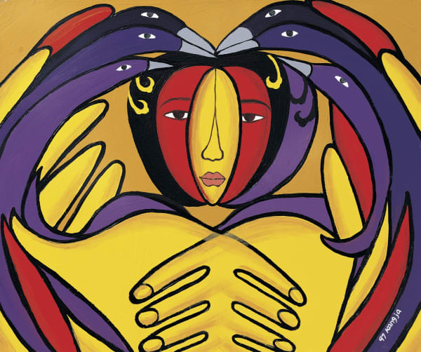 JUNG Kangja, The Bird and a Woman 새와 여인, 1997