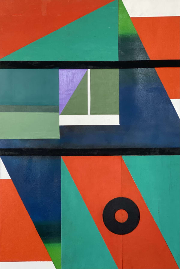 Laurence Noga, Double Orange Floating Black, 2021