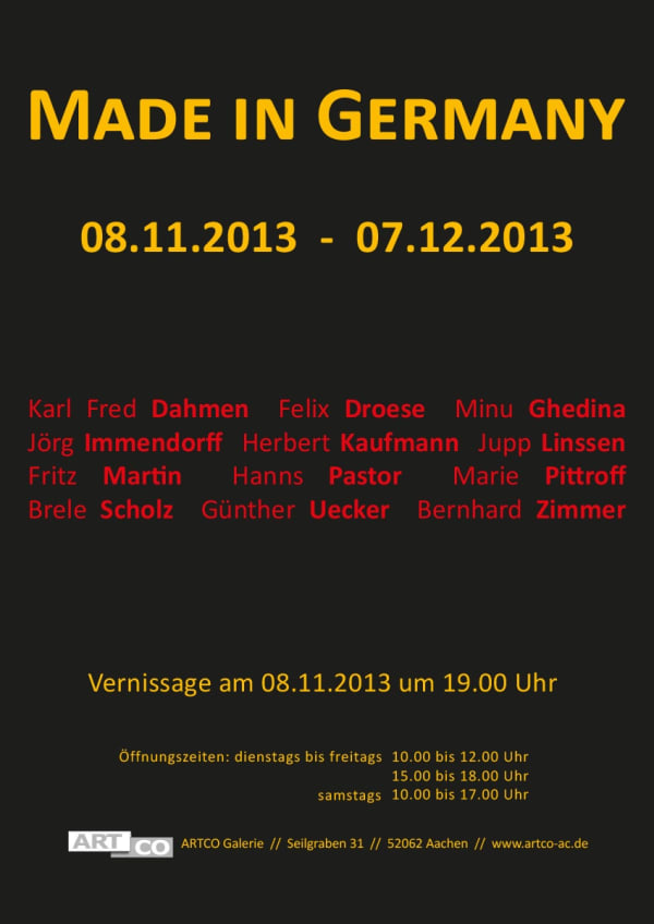 MADE IN GERMANY Group show