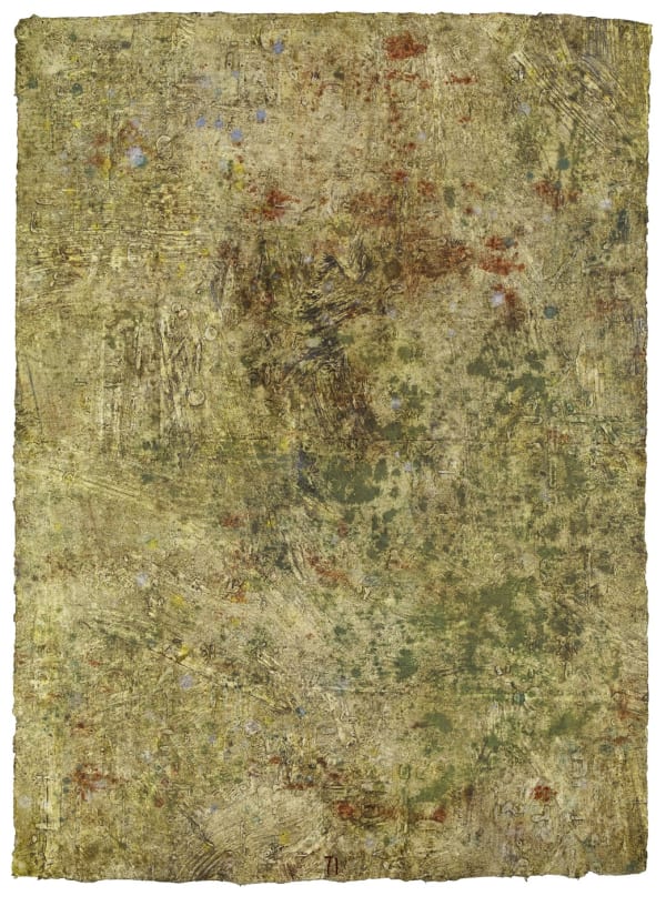 Bernhard Zimmer Palimpseste, 2013 136 x 98 cm Mischtechnik auf handgeschöpftem Papier